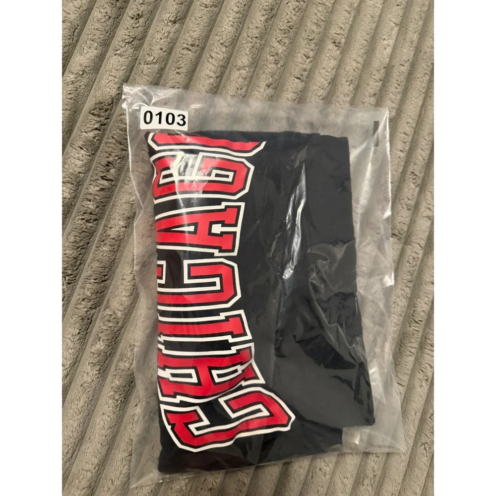 Nike NBA Chicago Bulls Dri-FIT Shooting Shirt Mens Large Black Red